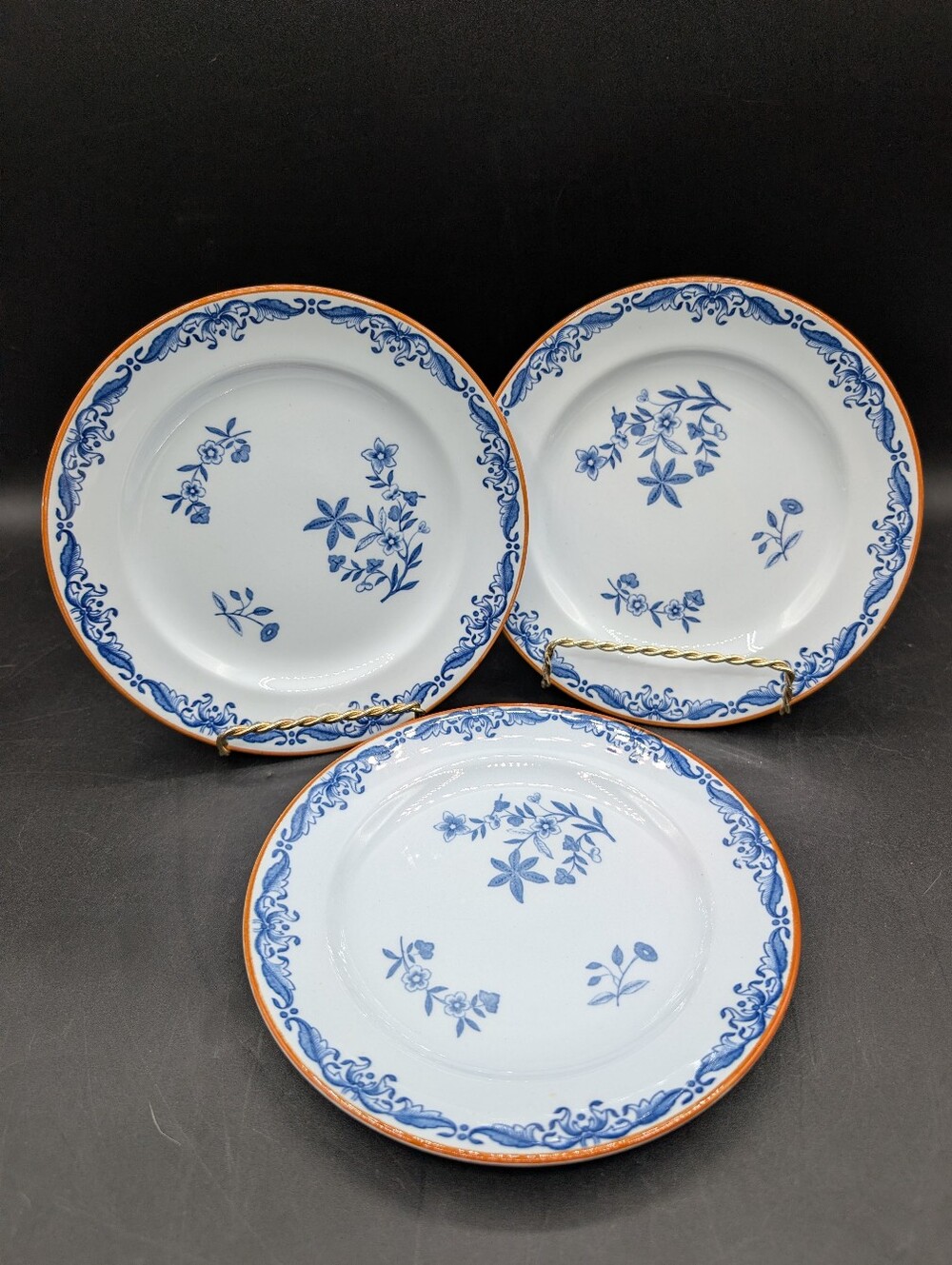 Set 3 Vintage Rorstrand Ostindia East India Small Bread Plates, 6 1/4", Sweden